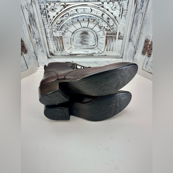 Frye Carson Lace Up Ankle Boots in Dark Brown 6.5 B, Frye Brown Booties - Picture 14 of 14